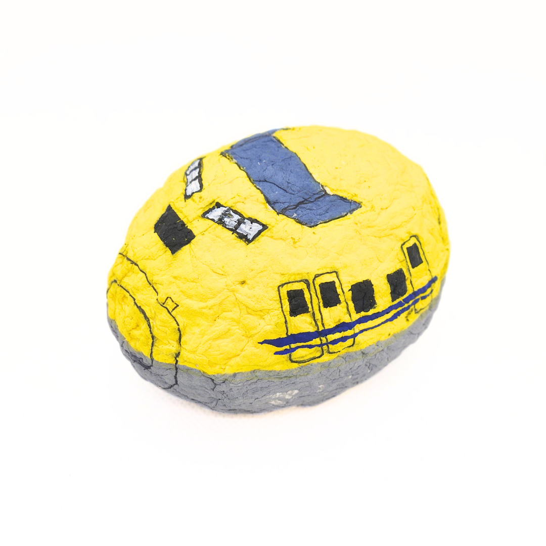 【越前和紙】手漉き和紙おきあがりこぼし　ドクターイエロー