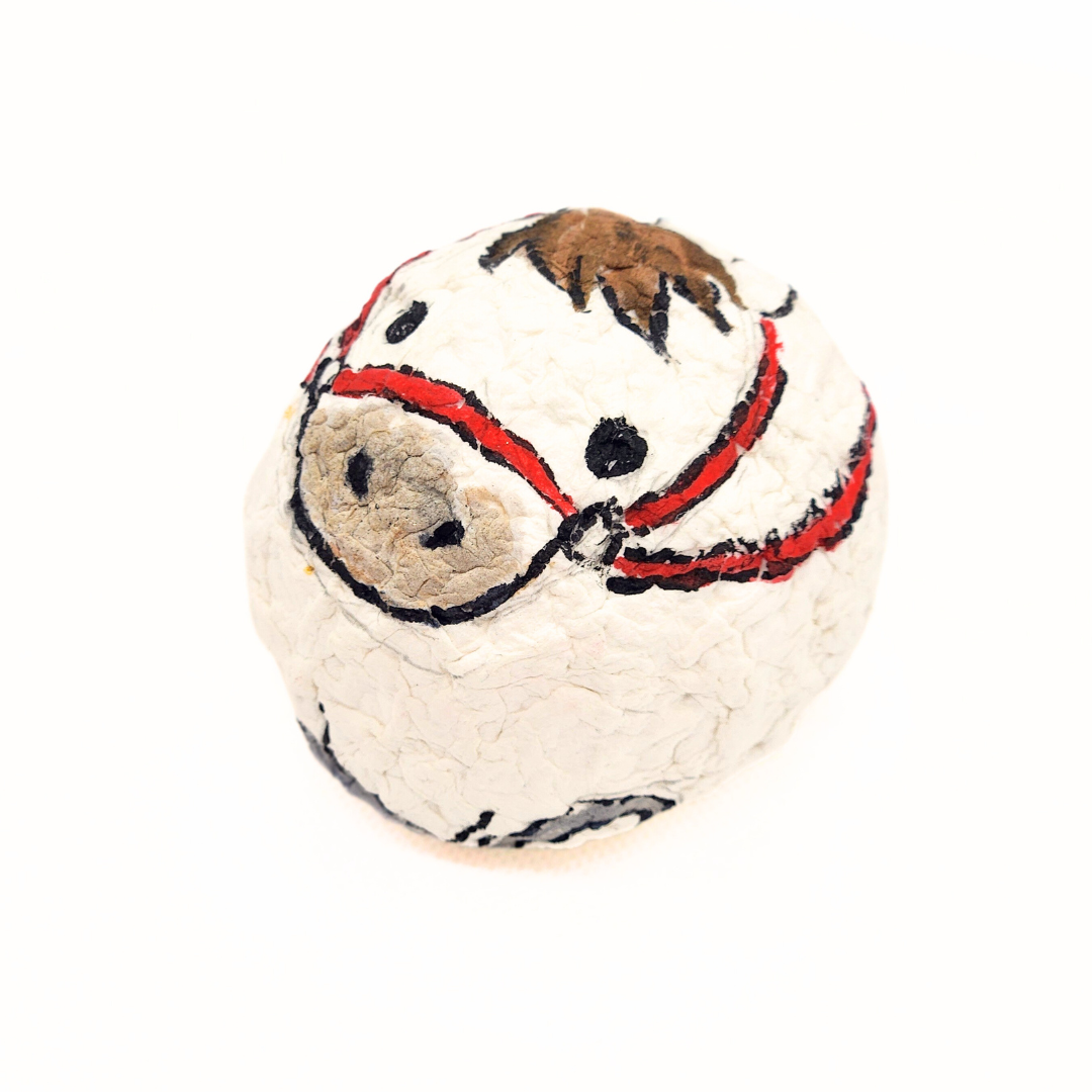 【越前和紙】おきあがりこぼし 干支"午" 白