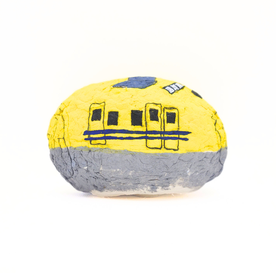 【越前和紙】手漉き和紙おきあがりこぼし　ドクターイエロー