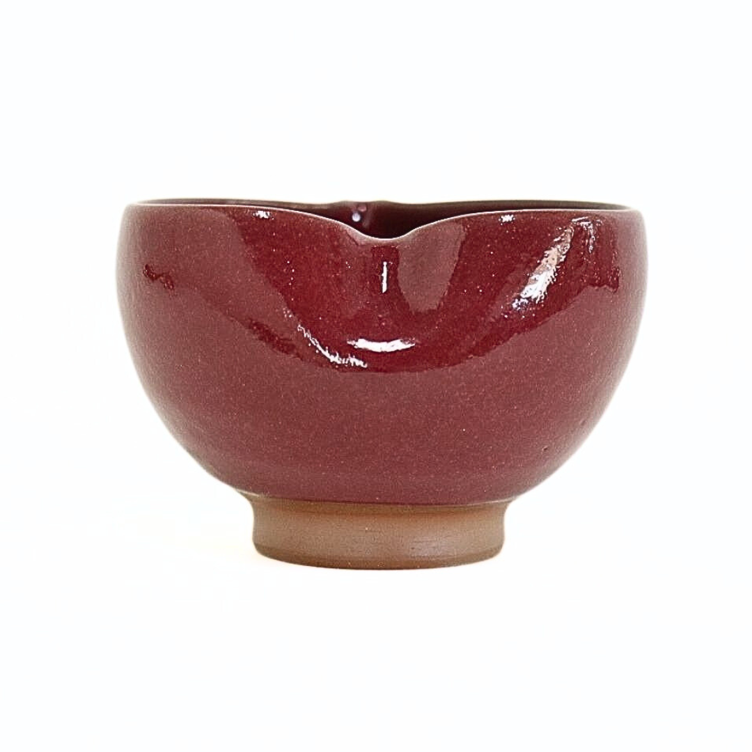 【越前焼】パープルハート ハートの抹茶椀