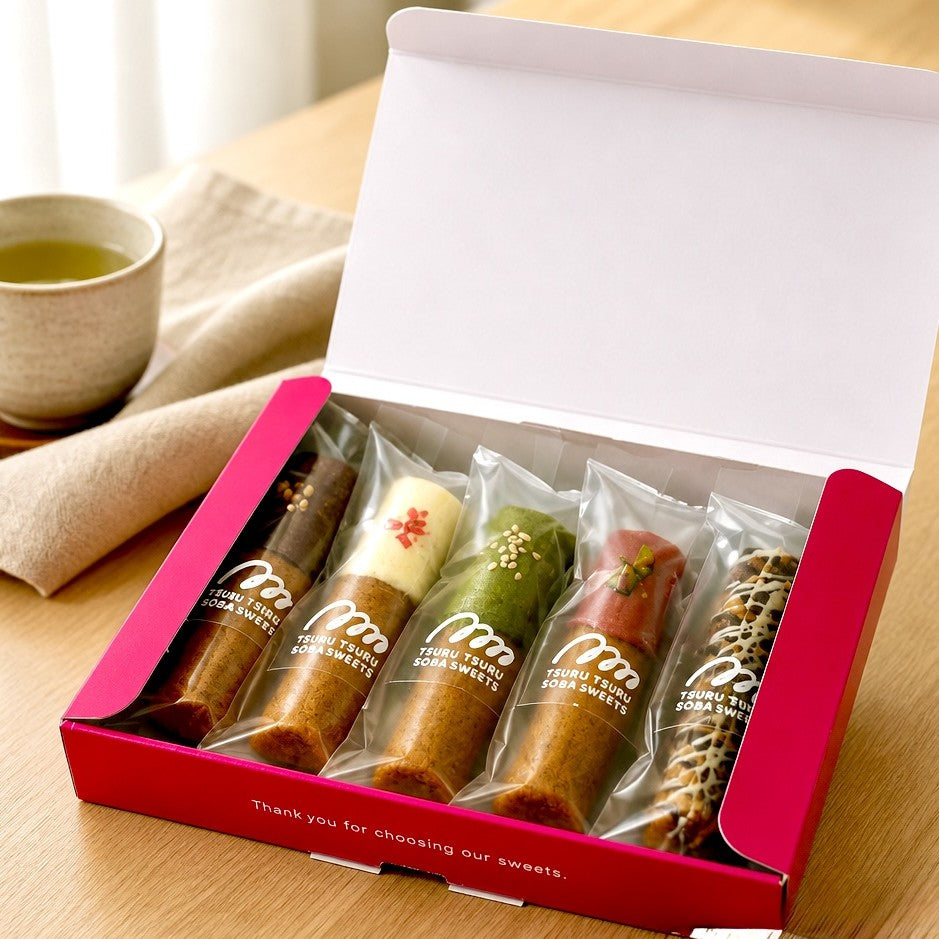 5種のチョコがけそば粉と焦がしバターのフィナンシェ