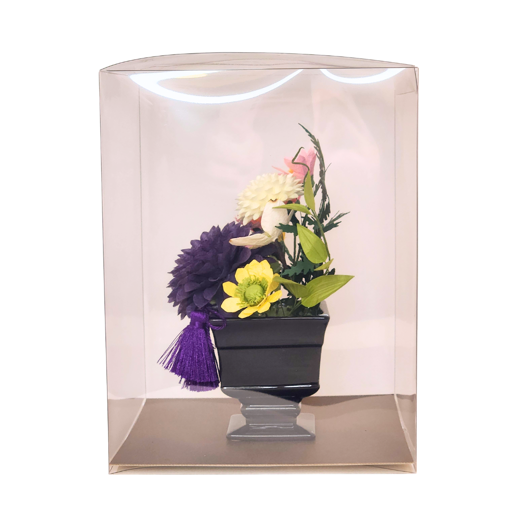 【越前和紙】紫ダリアのお仏花