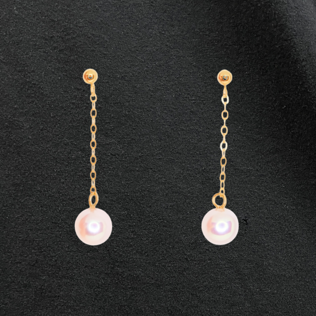 1粒パールドロップピアス ゴールド