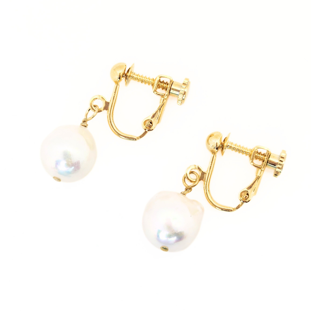 10mmパール ゴールドイヤリング