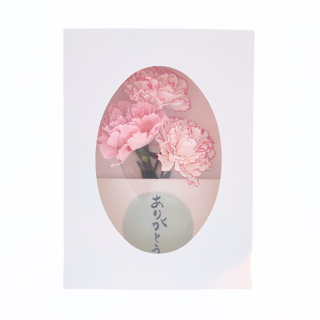 越前和紙の花　カーネーションボックス(ピンク)