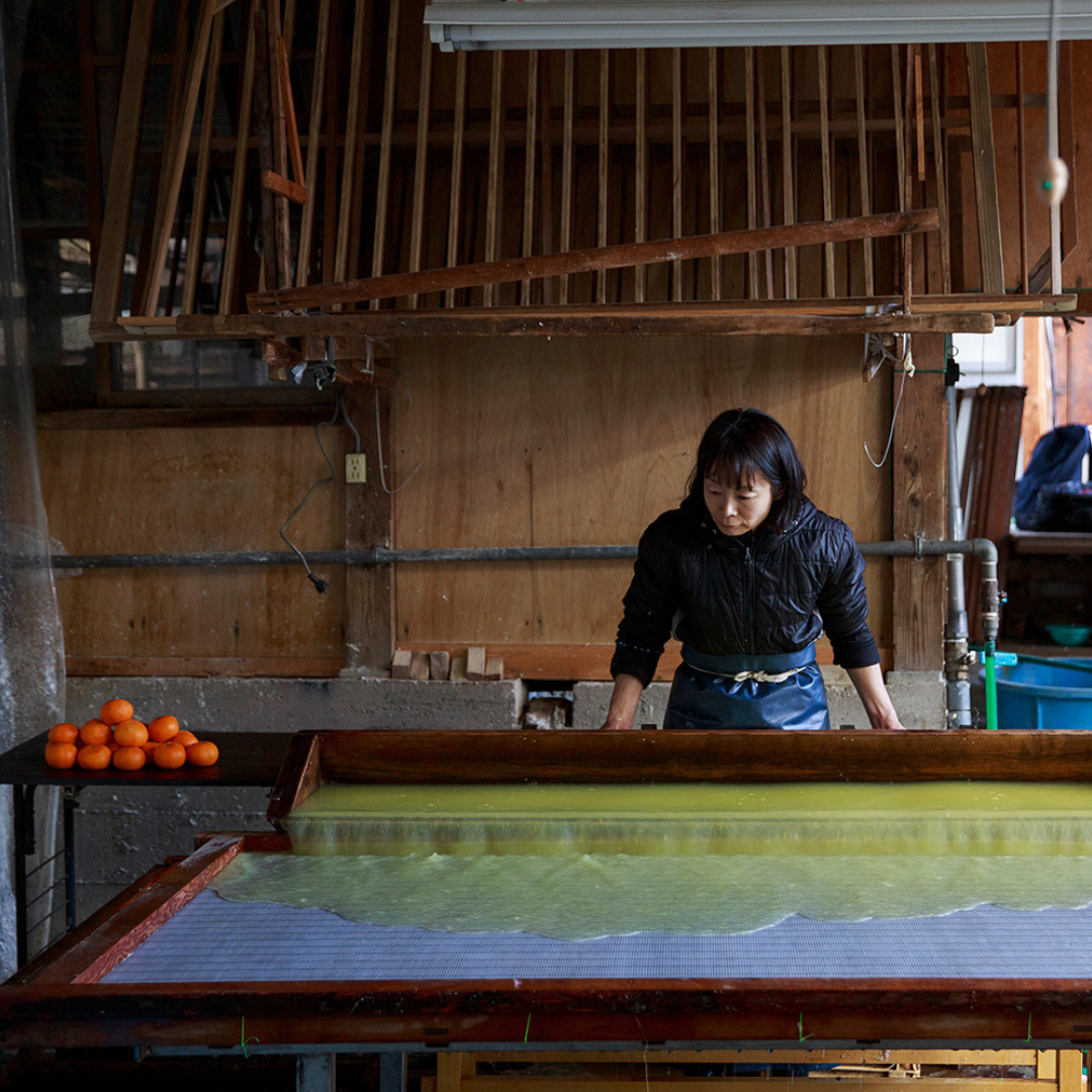 Food Paper -野菜や果物からできた楕円トレイ-　みかん