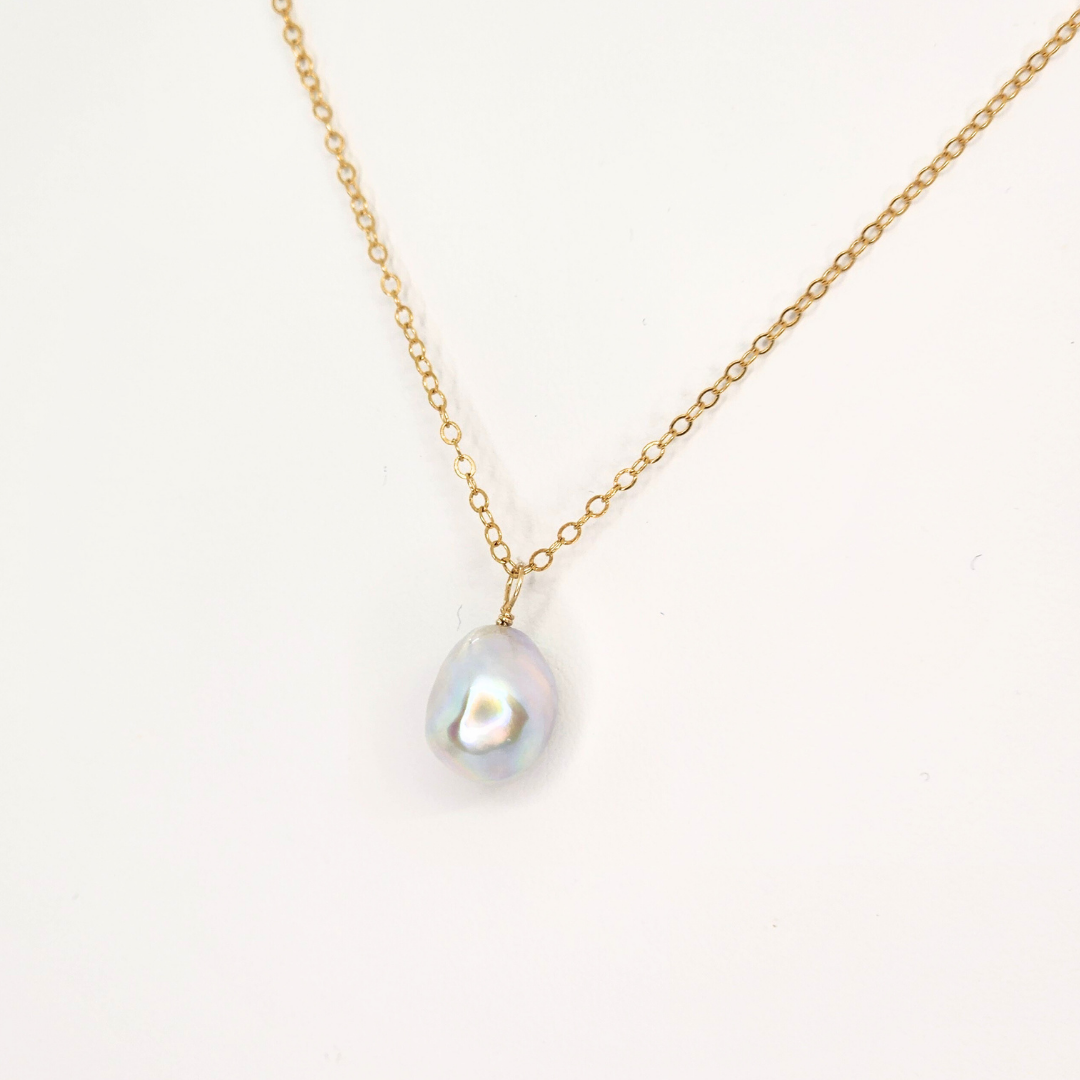 9mm一粒ペンダント　ゴールド