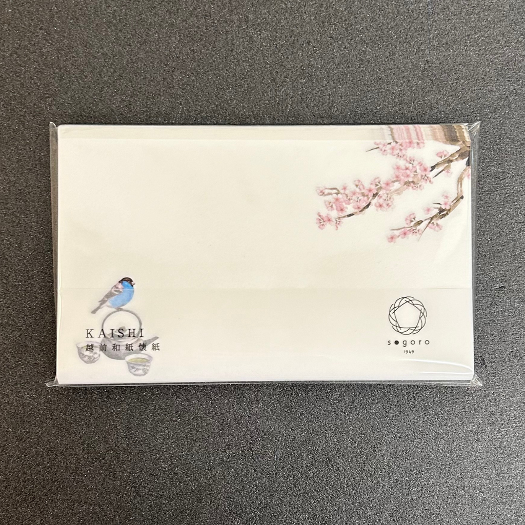 【越前和紙】懐紙 　桜とうぐいす