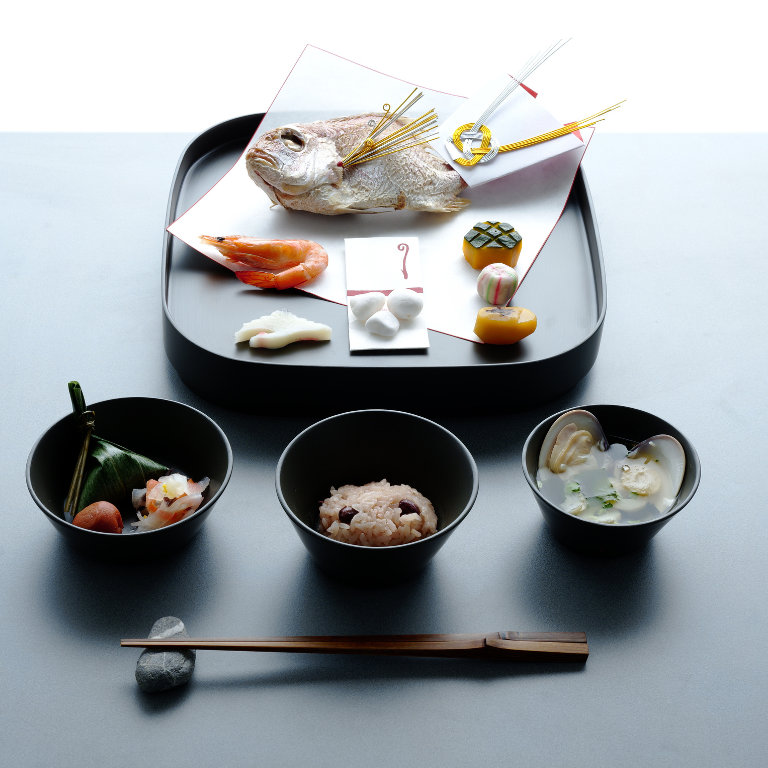 【越前漆器】お喰初膳　鈍彩-にびさい-