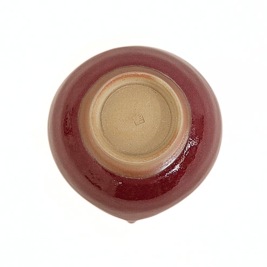 【越前焼】パープルハート ハートの抹茶椀