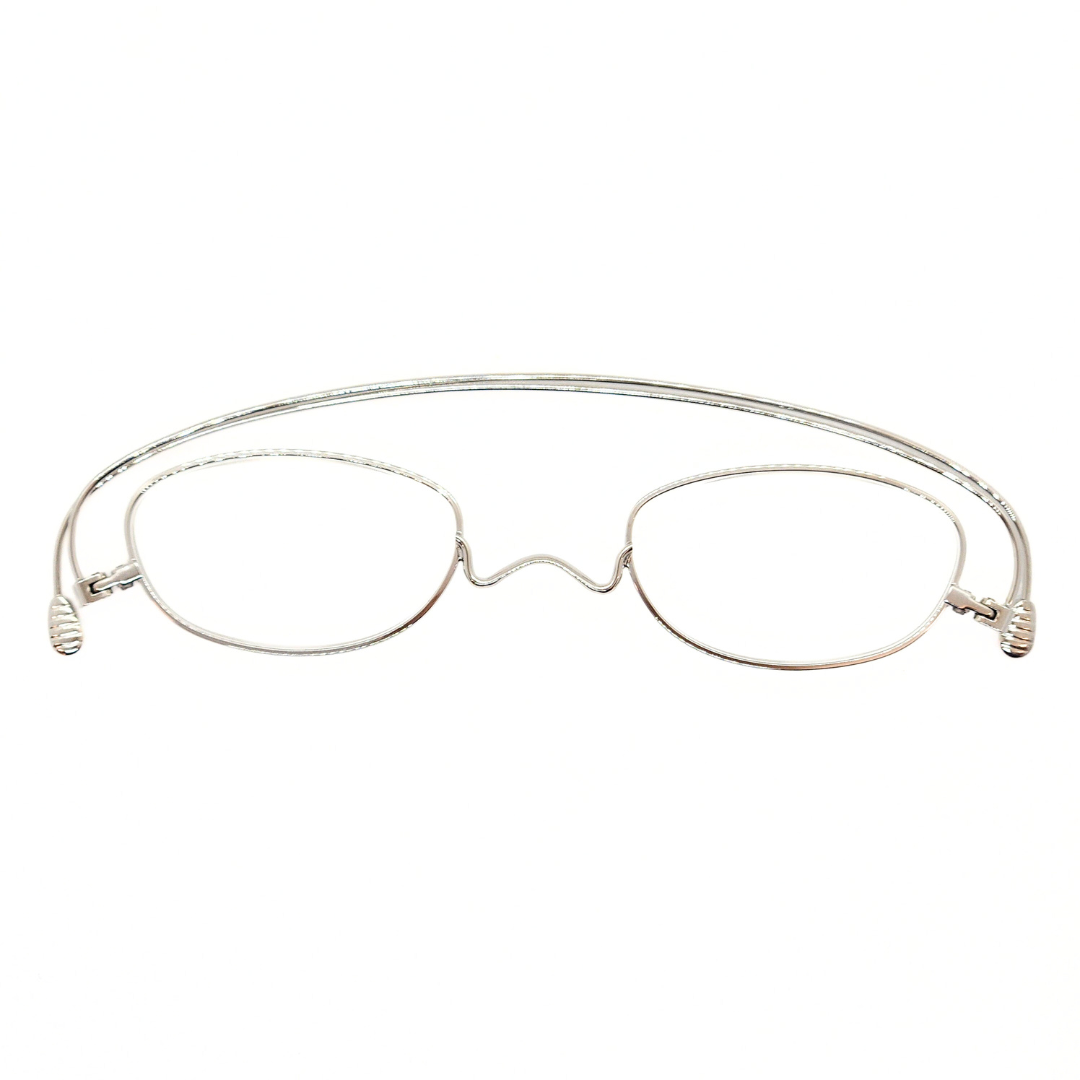ペーパーグラス Nスタ オーバル型（シルバー） | 折りたたみ老眼鏡 | グッドデザイン賞受賞