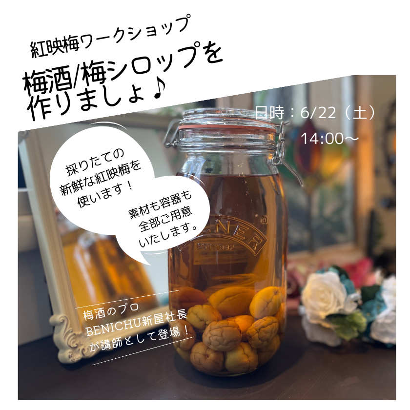 【6/22(土)】梅酒・梅シロップづくり ワークショップ