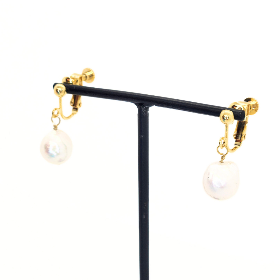 10mmパール ゴールドイヤリング