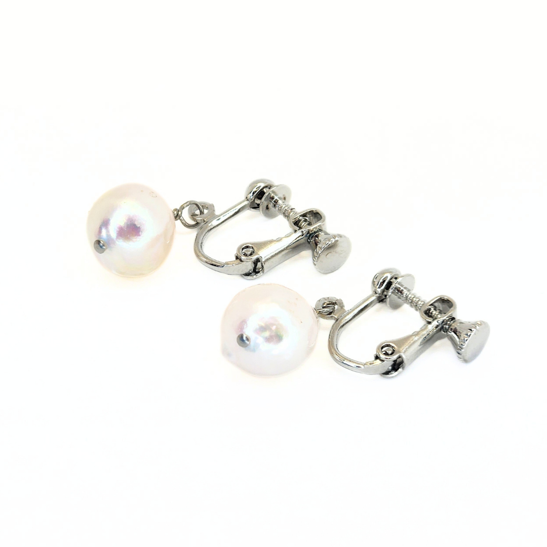 10mmパール シルバーイヤリング
