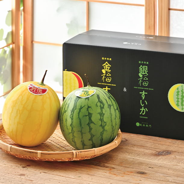 【予約販売】金福すいか・銀福すいかセット（化粧箱入り）