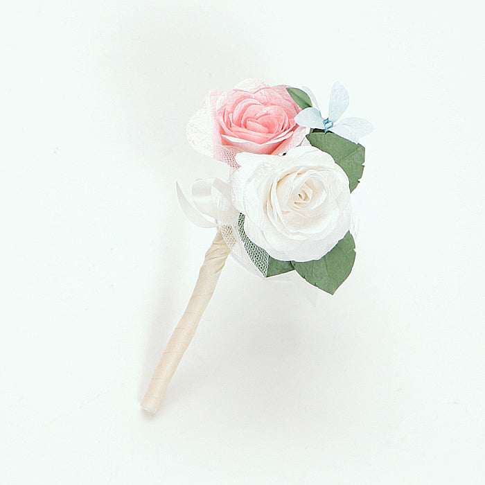 和紙の花ウエディング-ラウンドブーケ「幸福な愛」
