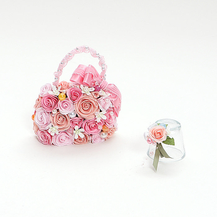 【越前和紙】和紙の花ウエディング-バッグブーケ＆ブートニア「Cute」