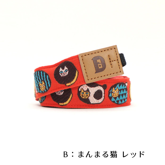 オリボンカメラストラップ　まんまる猫