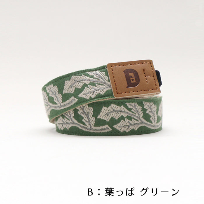 オリボンカメラストラップ　葉っぱ