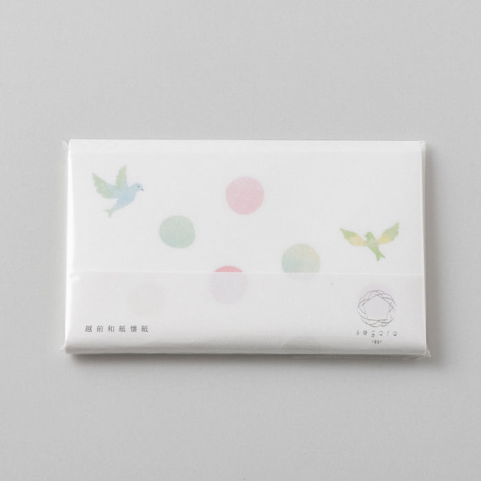 越前和紙】懐紙 幸せの鳥