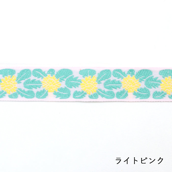 オリジナルチロルリボン1mパック　たんぽぽ