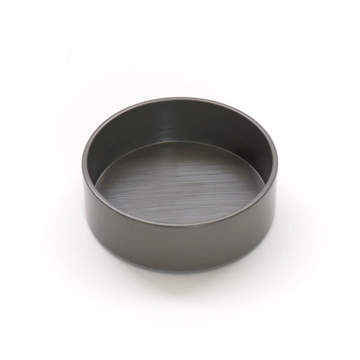 【越前漆器】 刷毛目 トレー丸S 黒